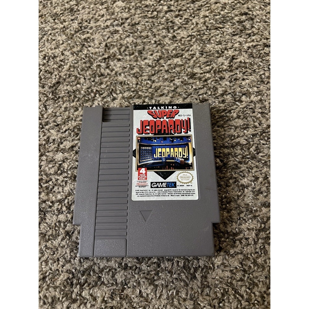 Talking Super Jeopardy! Nintendo NES GameTek NES-7J-USA 4-Player Trivia Game